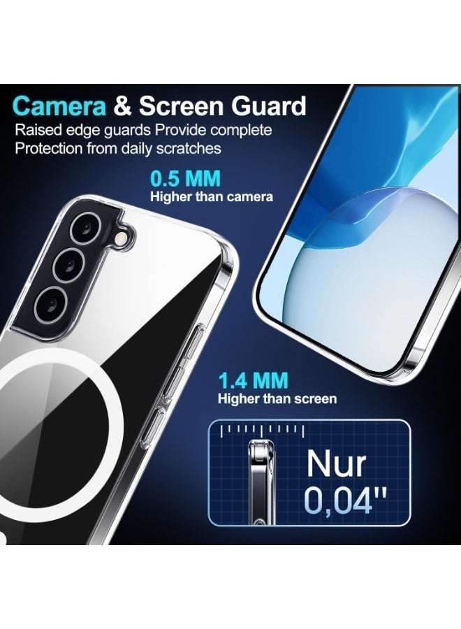 جراب شفاف لهاتف سامسونج جالاكسي S21 FE 5G [متوافق مع ماج سيف] [مغناطيس قوي] [لا يصفر] غطاء هاتف مغناطيسي رفيع وخفيف الوزن ومتين وشفاف - Image 5